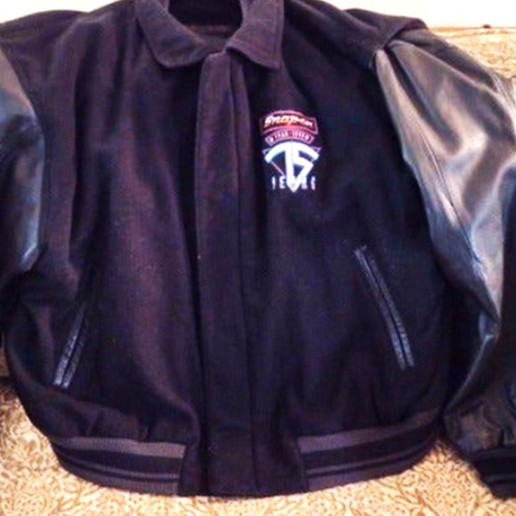 SNAP-ON 75th Anniv. Men's XL Black Wool & Leather Vintage Jacket ~ (1995) ~ EVC - Picture 14 of 14